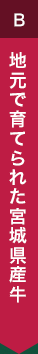 地元で育てられた宮城県産牛